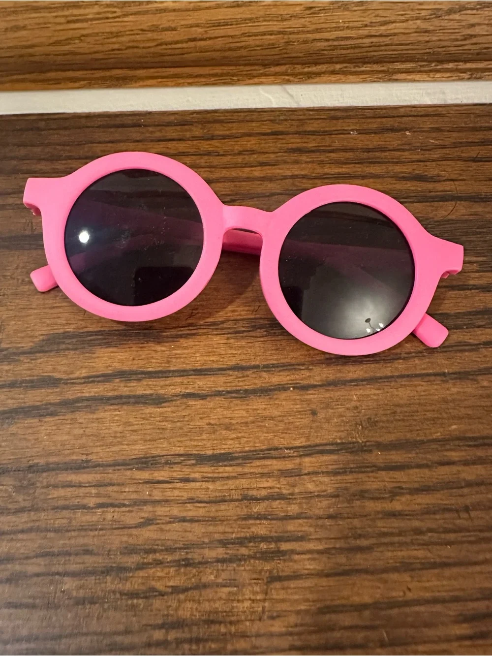 Kids Pink Round Sunglasses - Stylish UV Play Glasses